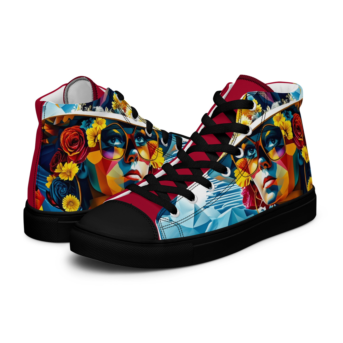 Lady mit Hut High-Top Leinenschuhe für Damen