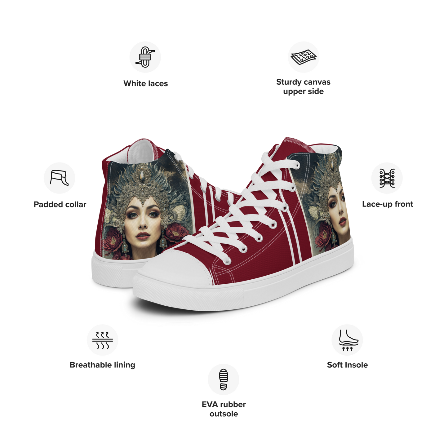 Lady Sira High-Top Leinenschuhe für Damen