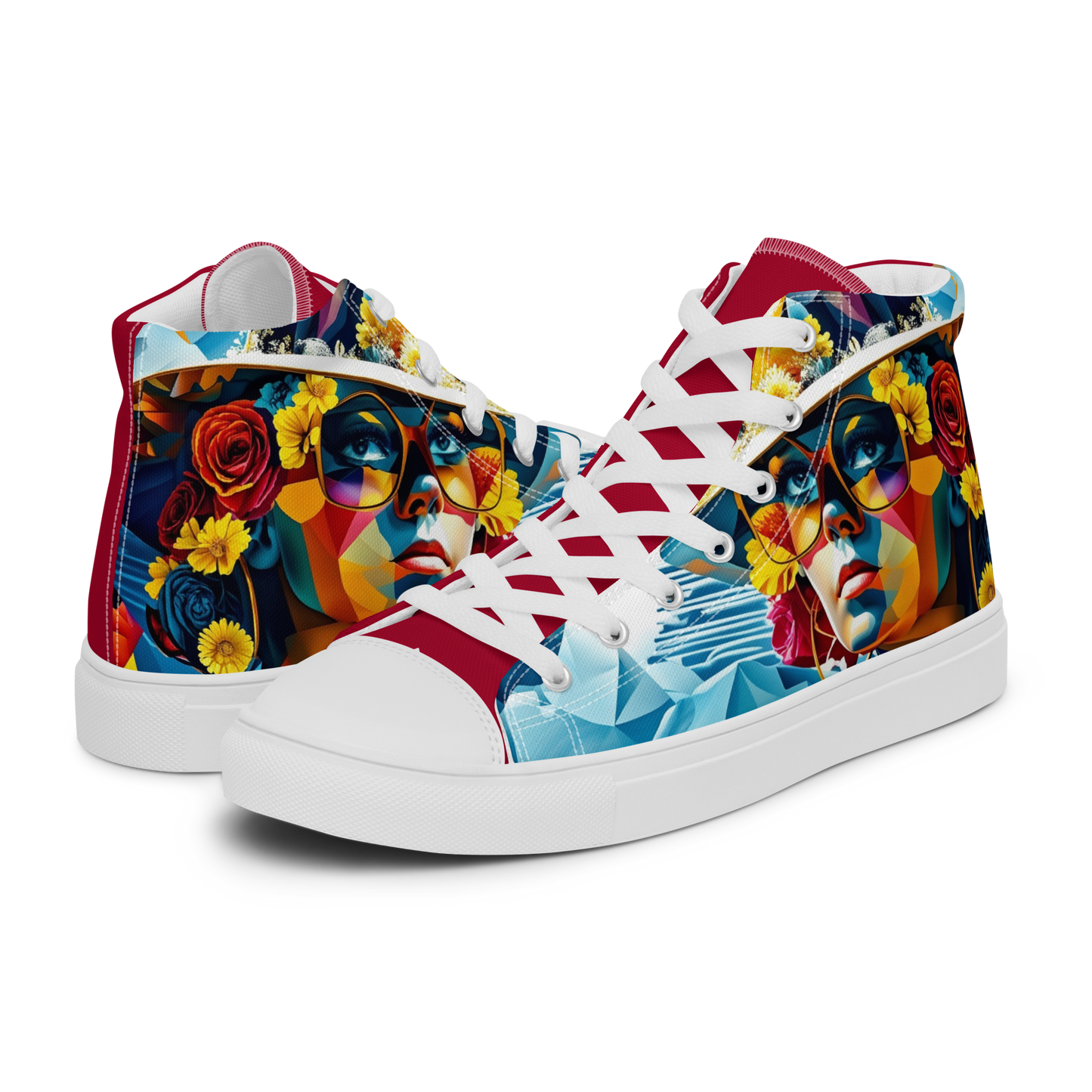 Lady mit Hut High-Top Leinenschuhe für Damen