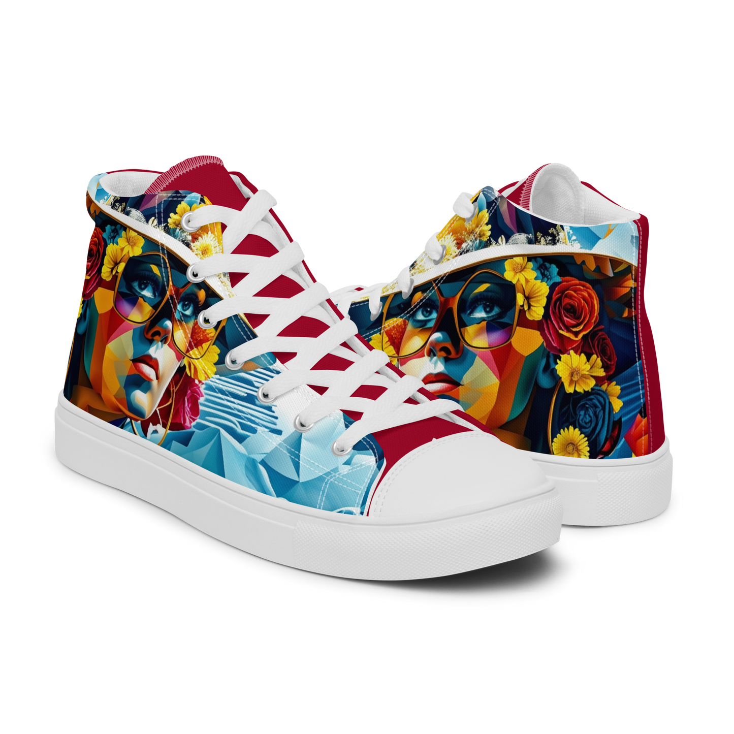 Lady mit Hut High-Top Leinenschuhe für Damen